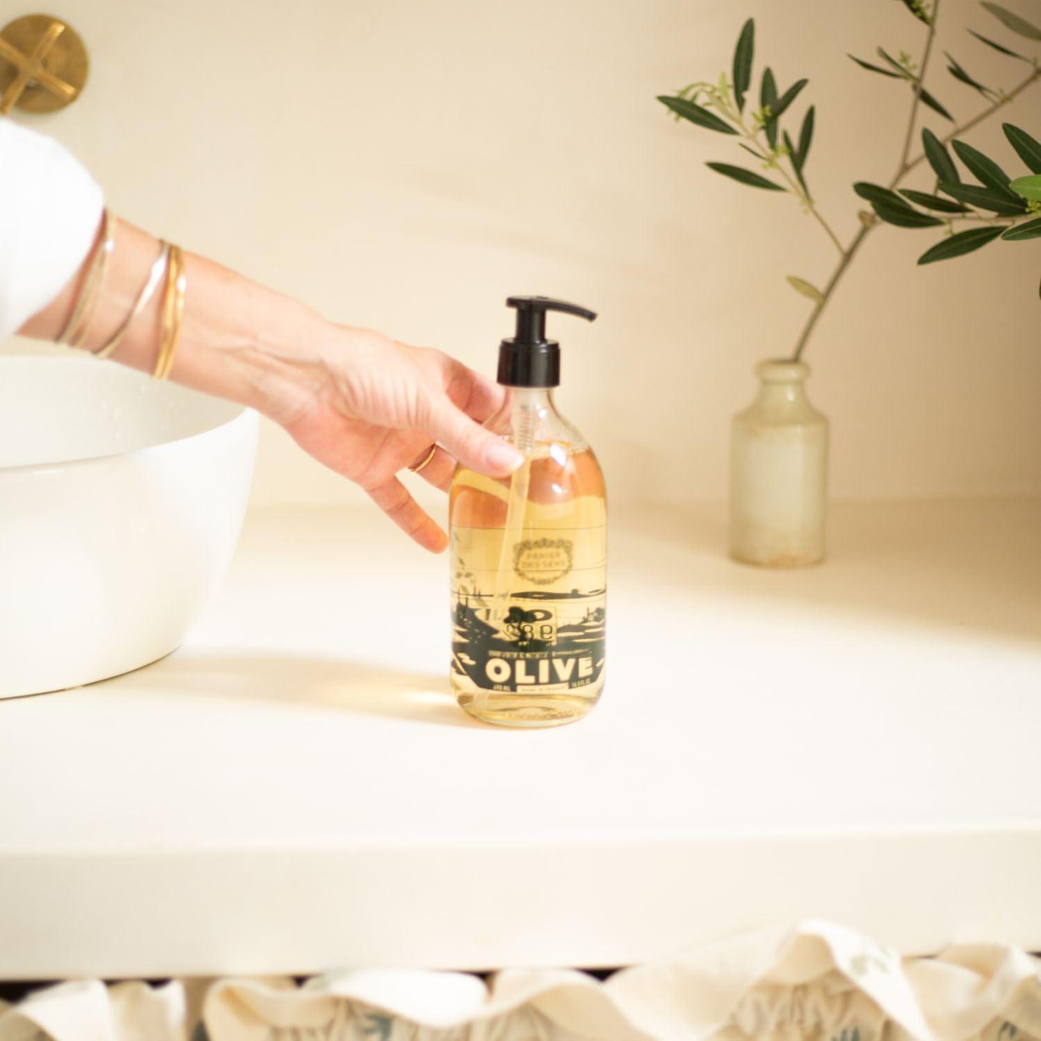 Panier des Sens Panier des Sens - Liquid Hand Soap Limited Edition - Hand Wash with Olive Oil - French Marseille Moisturizing Hand Soap - Refillable Kitchen & Bathroom Hand Soap - 98% Natural - Glass Bottle 16.6 Floz