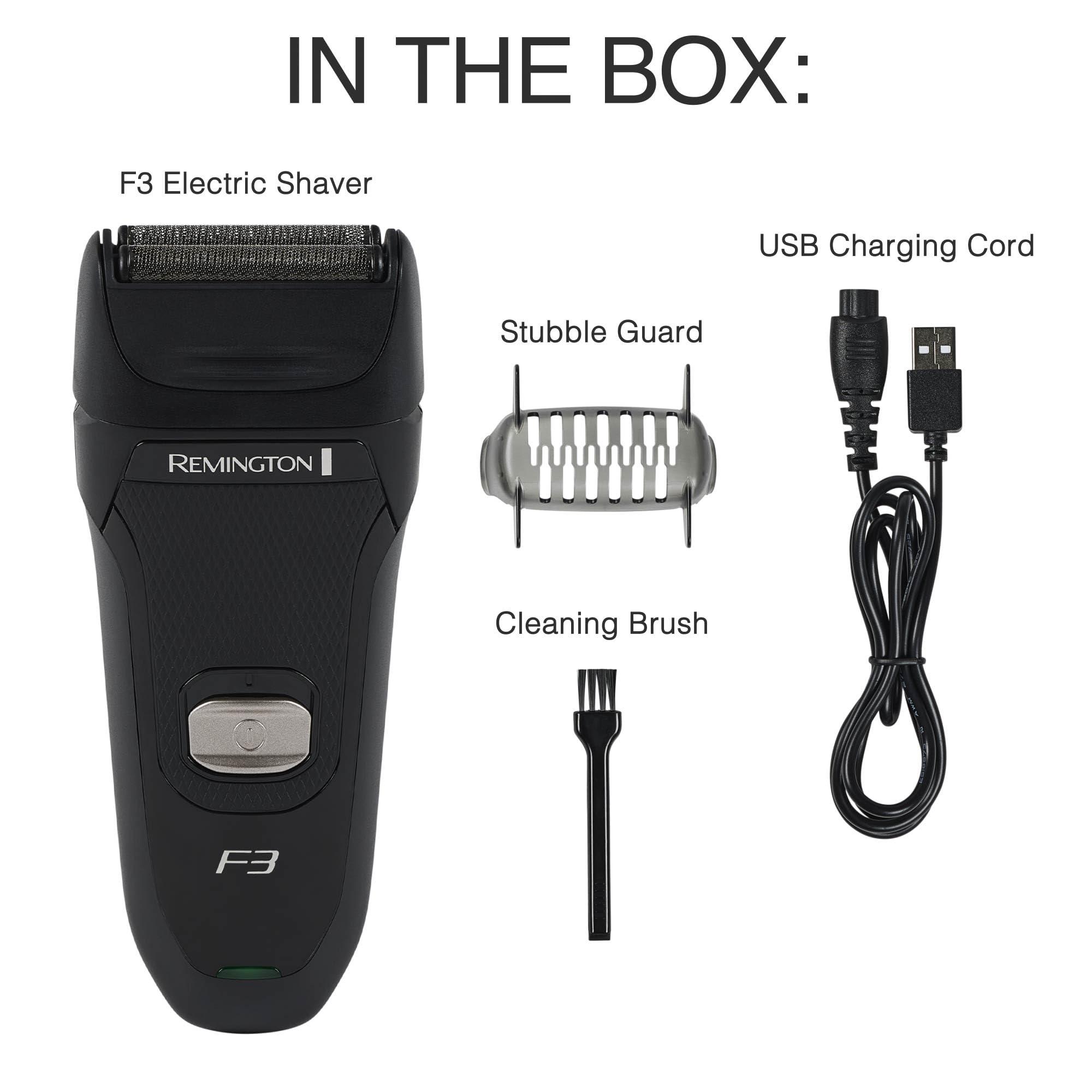 Remington Remington F3 Style Series Foil Shaver for Men, Flexing Blades for Close and Comfortable Shave, Cordless Electric Rechargeable Razor.