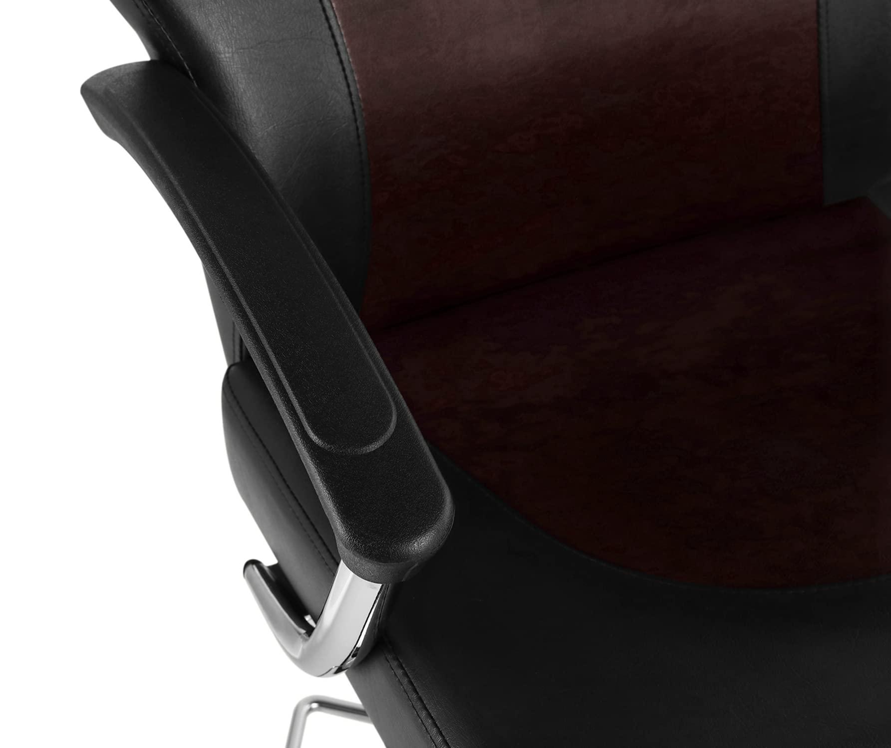 Eastmagic Eastmagic Barber Chair Reclining Beauty Chair Hydraulic Salon Chair for Hair Stylist Salon Equipment (Black/Dark red)