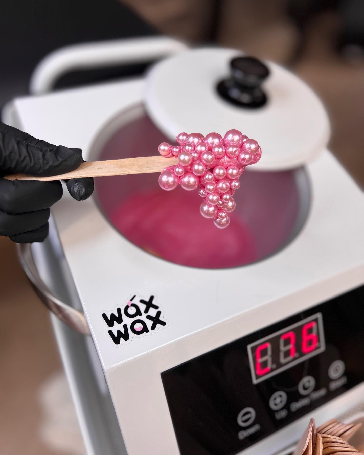 Wax Wax Wax Wax - Hard Wax Beads (5lb/2.267g) - Hypoallergenic & Natural Polymer - Perfect for Estheticians - Low Temperature, No Strips Required & Hair Growth Prevention. (Pink Pearl - Hypoallergenic)