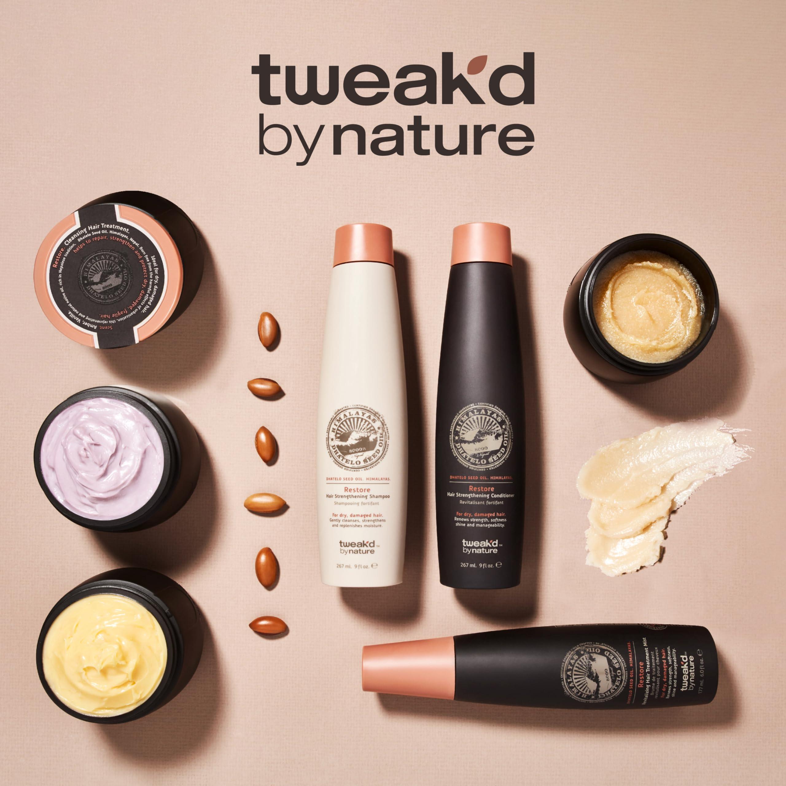 Tweak-d Tweakd by Nature - Restore Hair Strengthening Shampoo, Ultra-Moisturizing for Dry Damaged Hair, Leaves Hair Shiny and Soft, Cruelty Free (33.8 ounces)