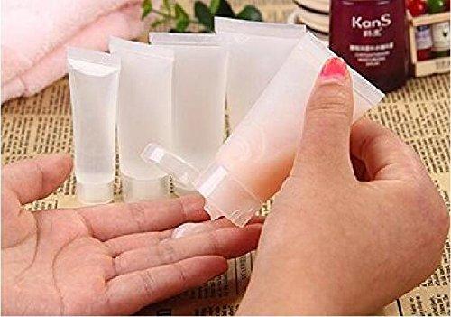 ASTRQLE 10PCS 50ML Clear PE Frosted Empty Refillable Soft Tubes Bottle Packing Sample Container For Shampoo Facial Cleanser Soap Shower Hand Cream Lotion Gel Body Lotion (50ml)