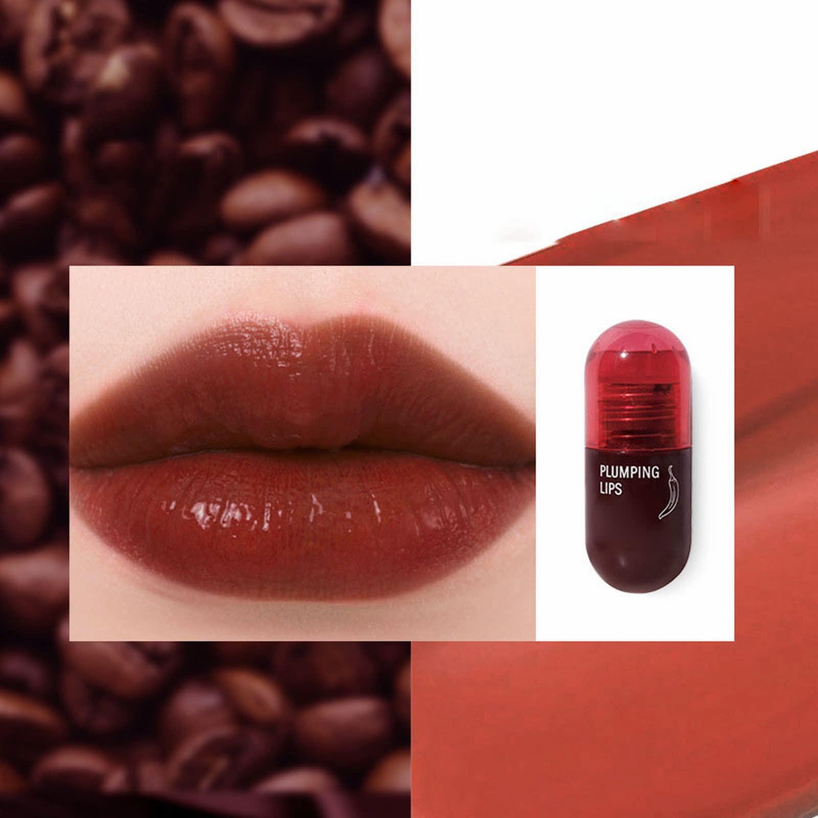 NinthAvenue Basics Lip Plumper Oil, 8 ML Plumping Lip Gloss, Hydrating Lip Tinted Lip Care Oil for Moisturizing Nourishing Repairing Dry & Chapped Lips (E, One Size)