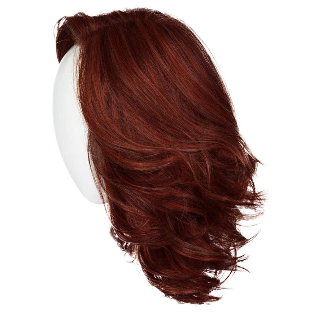 Hair u wear Raquel Welch Flip The Script Mid-Length Layered Wig With Lace Front and Memory Cap lll, Average Cap Size, RL33/35 Deepest Ruby
