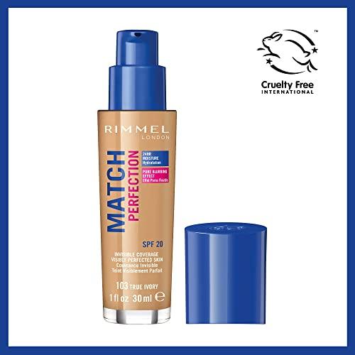 Rimmel London Rimmel London Match Perfection Foundation Spf20 103 True Ivory 30ml