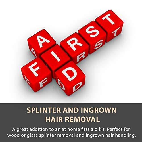 Tweezees Ingrown Hair Tweezers | Pointed Tip | 2 Pack | Precision Stainless Steel | Extra Sharp and Perfectly Aligned for Ingrown Hair Treatment & Splinter Removal For Men and Women | By Tweezees