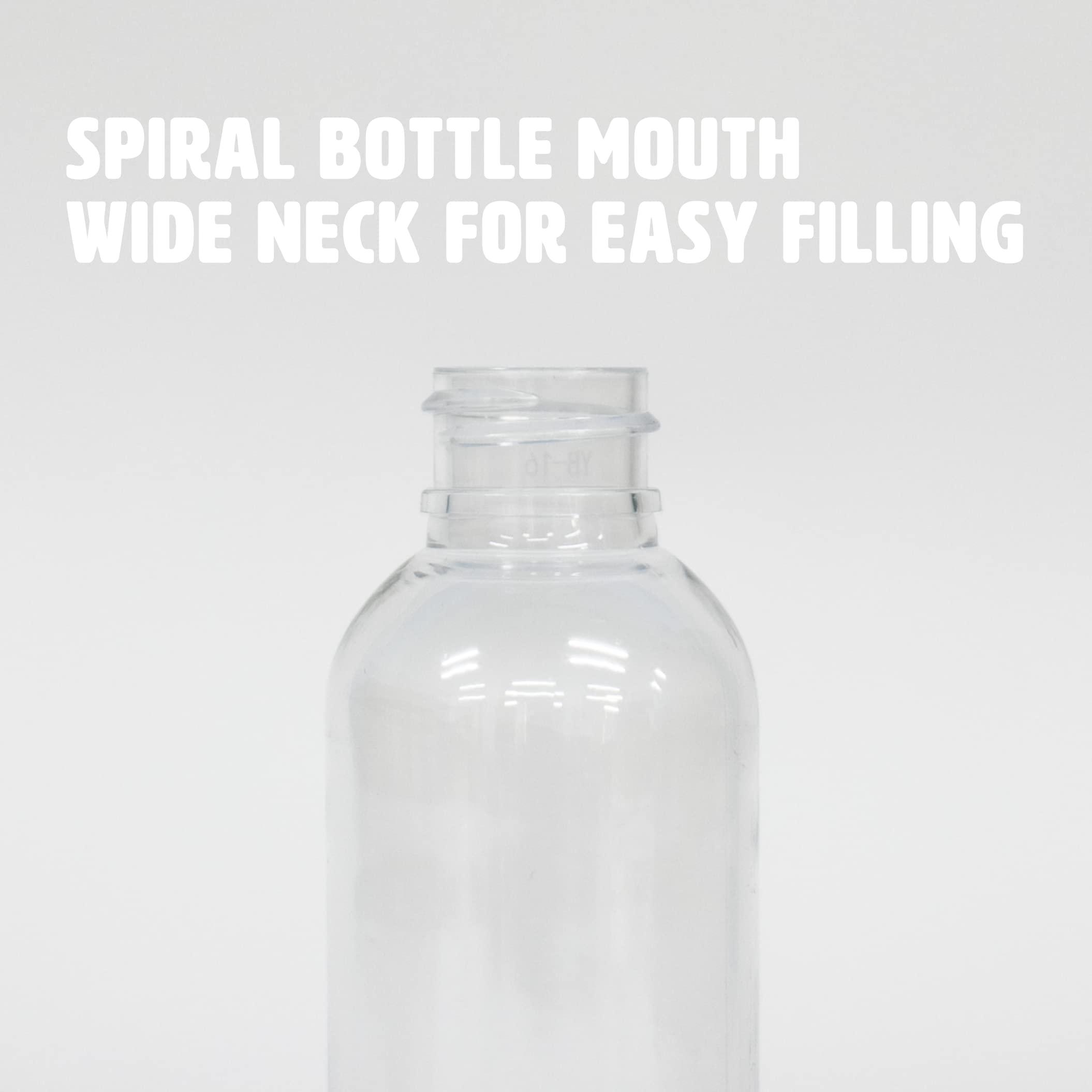 Palm Safe 50ml Plastic Travel Bottles with Flip Cap - 10 Pack