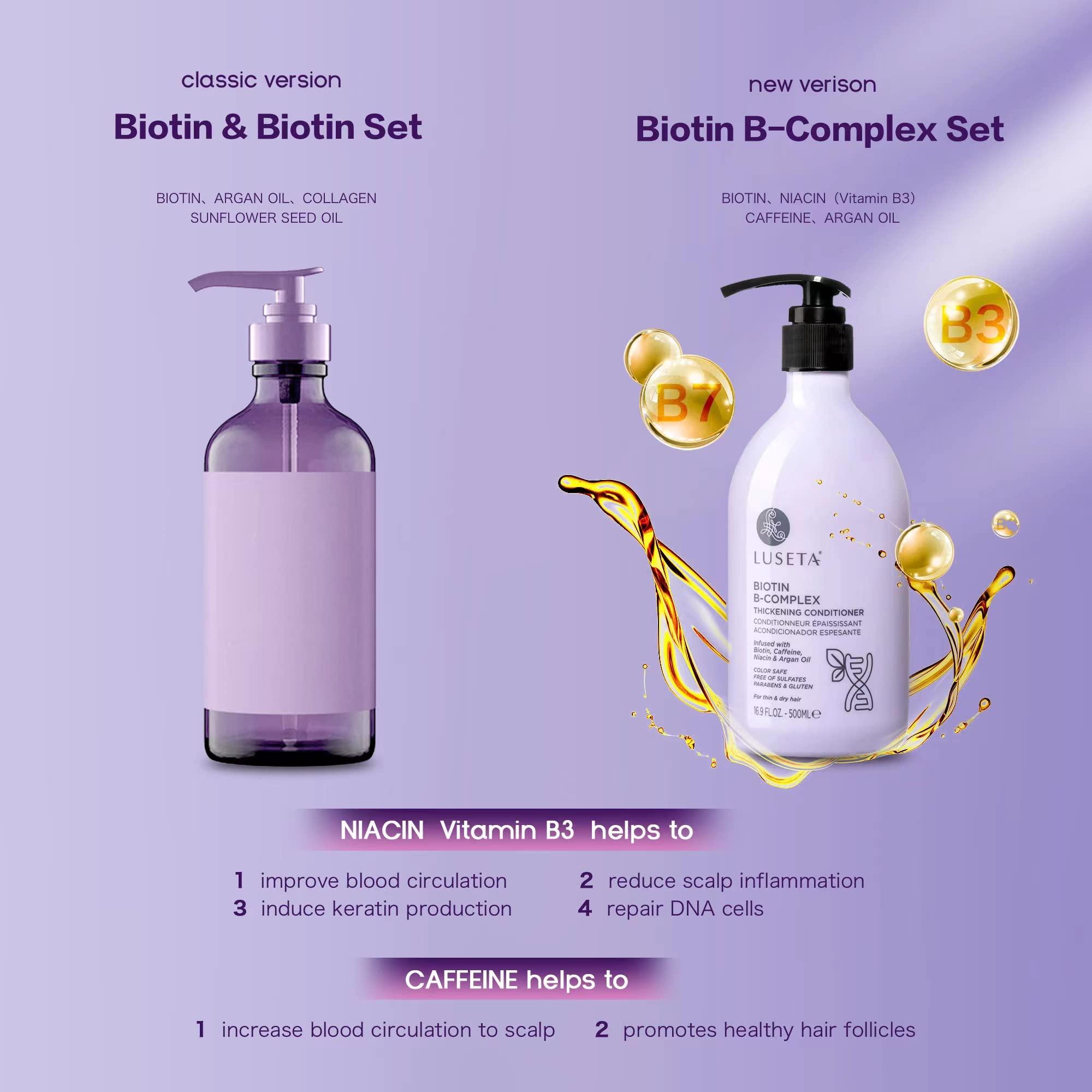 L LUSETA Luseta B-Complex Shampoo & Conditioner Set with Hair Mask