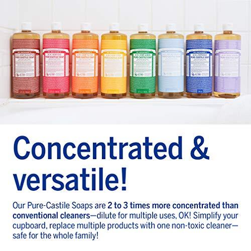 Dr. Bronner's Dr. Bronner's - Pure-Castile Liquid Soap (32 Ounce Variety 3-Pack) Peppermint, Baby Unscented, Lavender - Made with Organic Oils, 18-in-1 Uses: Face, Body, Hair, Laundry, Concentrated, Vegan
