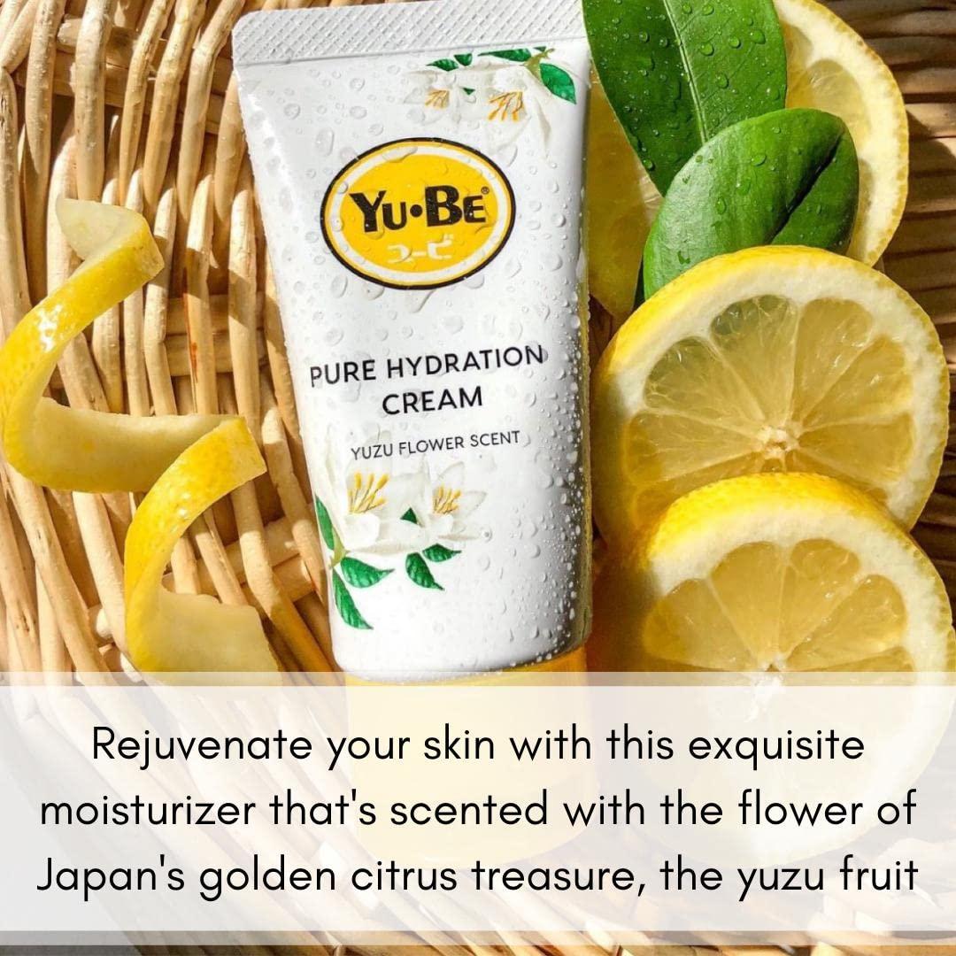 Yu-Be Yu-Be Yuzu Pure Hydration Cream (Duo): Body & Hand Cream - Vegan Skin Care Cream for Sensitive & Dry Skin - Soothing Yuzu Flower Extract - Day & Night Moisturizer- 1.35 Fl Oz