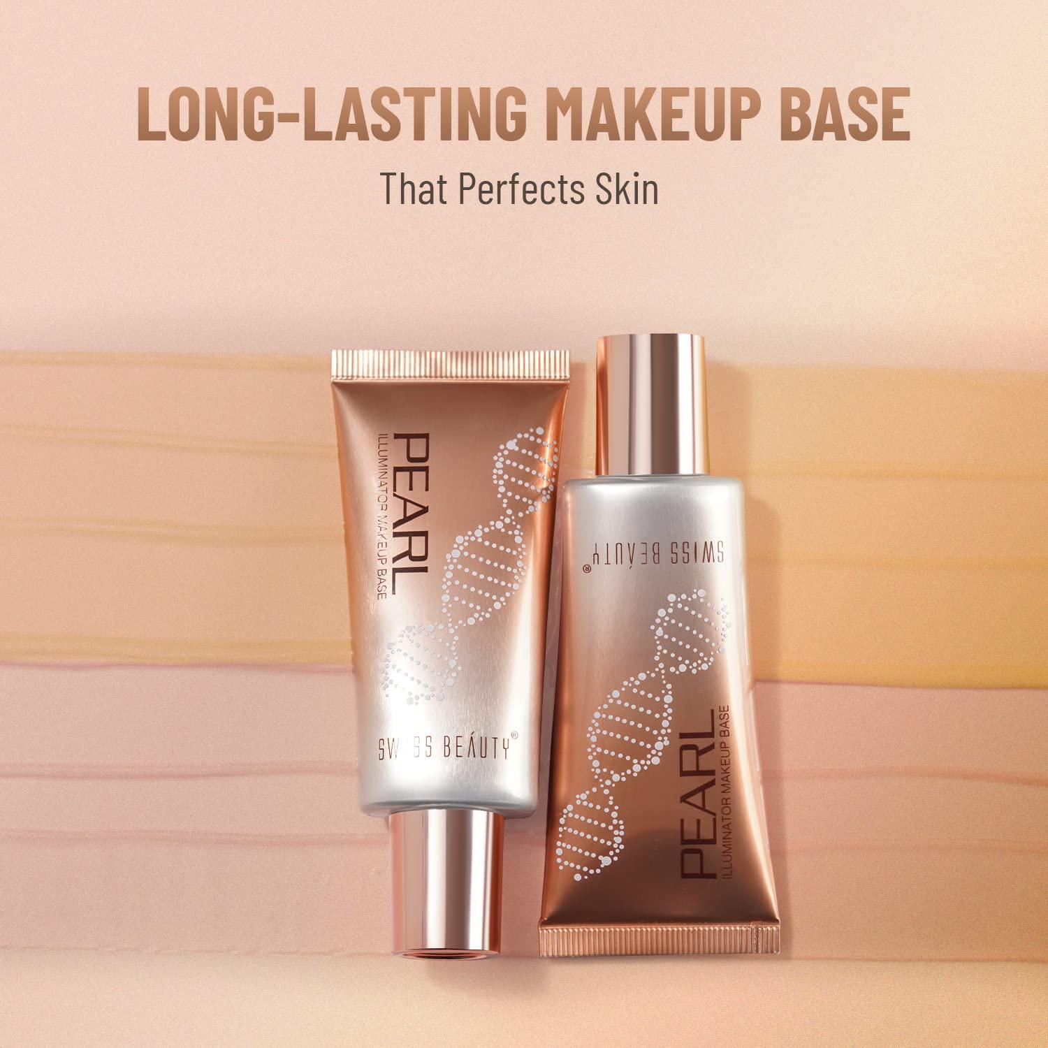 SWISS BEAUTY Swiss Beauty Pearl illuminator Makeup Base Liquid (Silver Pink, 35 g)