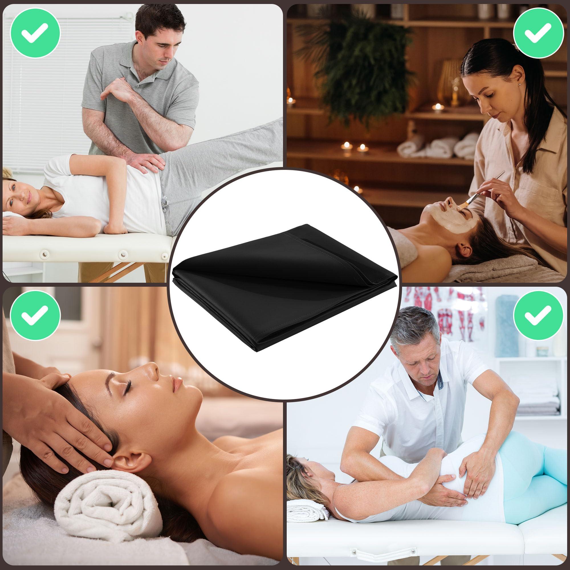 BALAPET BALAPET Lash Bed Sheets Non-Sticky Sugaring and Waxing Pad Wipeable and Waterproof PU Leather Massage Table Cover Suitable for Grafting Eyelash Beds Massage Tables,SPA,Beauty(Black)