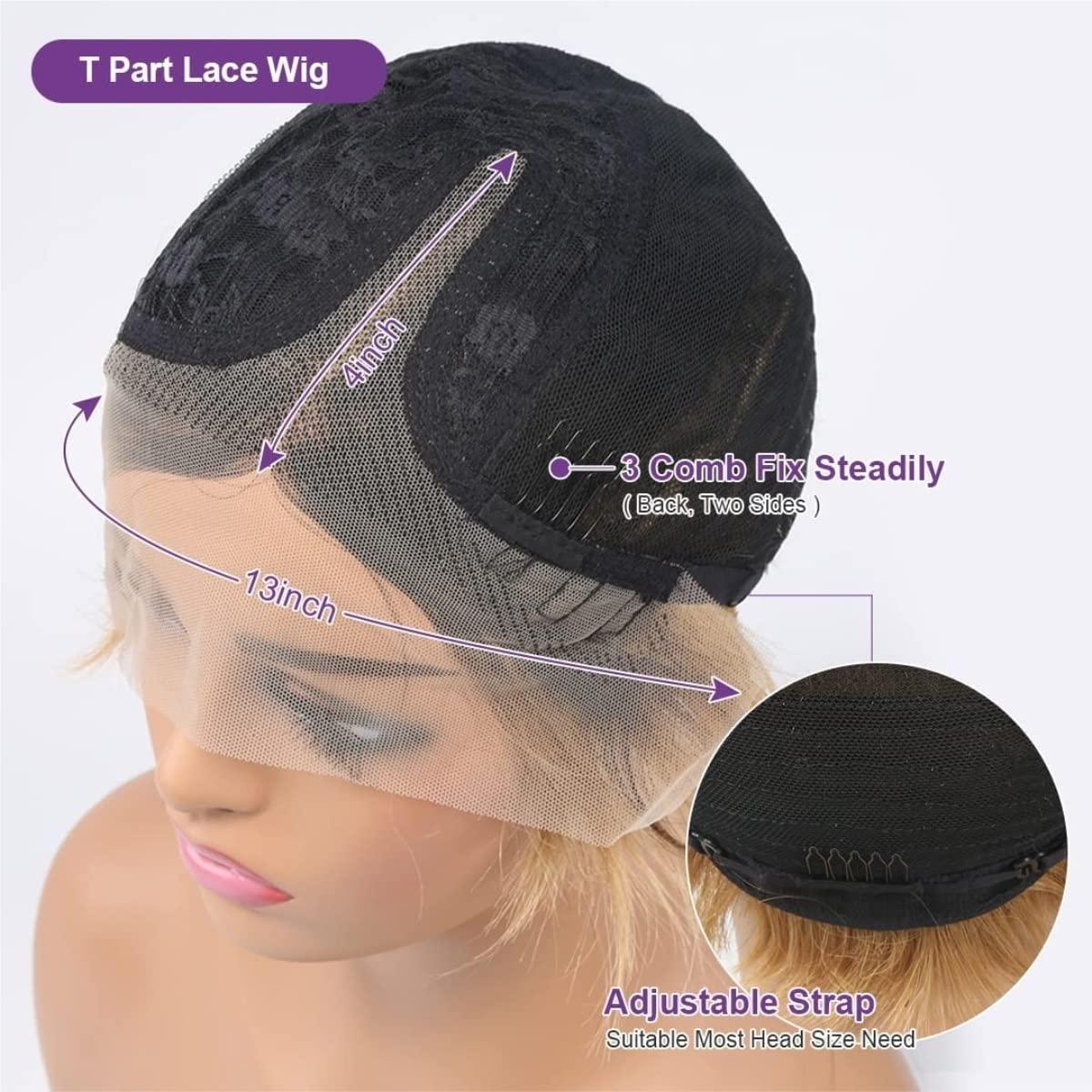 RUVOO KAAZEE Wig Short Curly Lace Front Wigs Human Hair,Short Curly Human Hair Wig For Women Bob Curly Black Wig for Daily Party