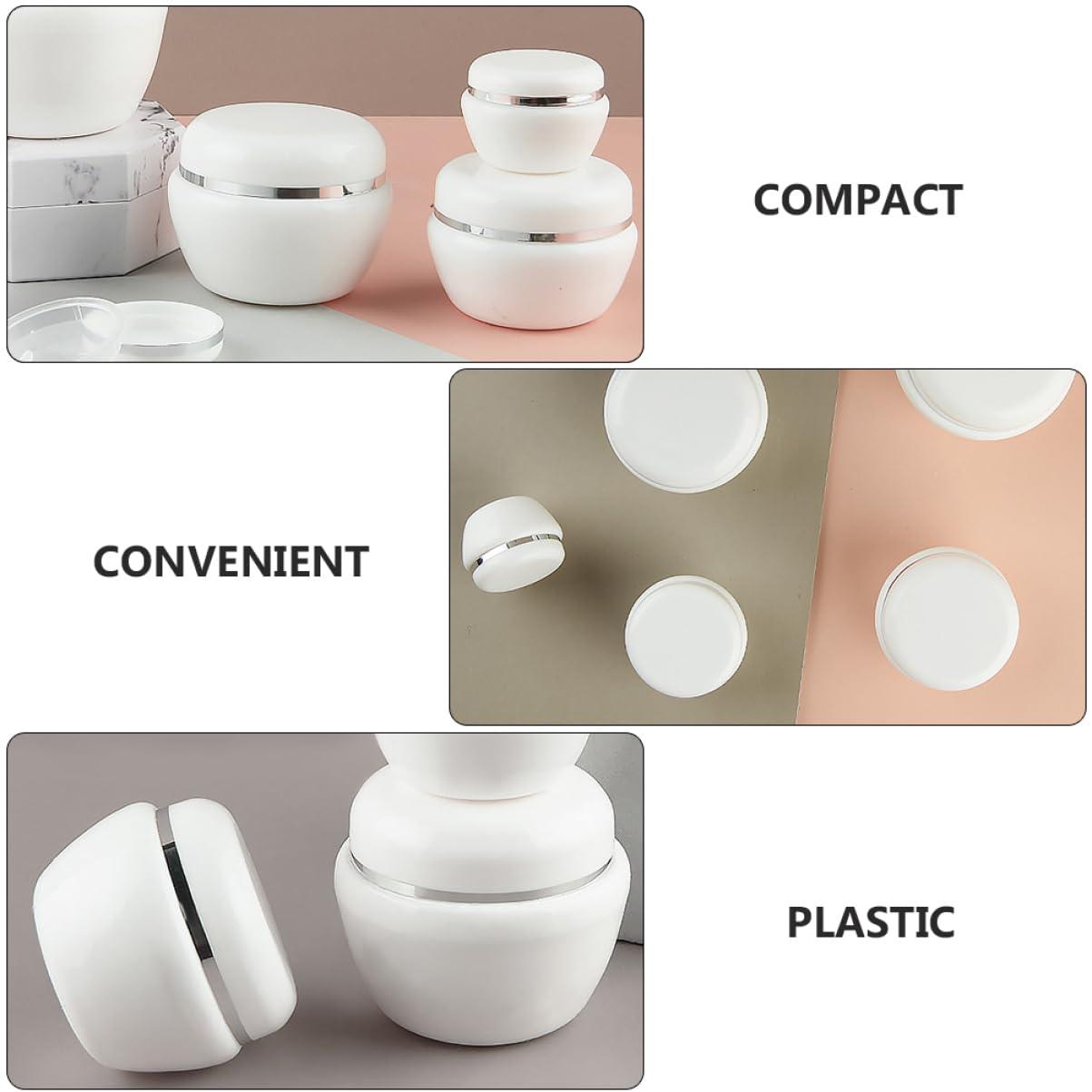 Baluue Baluue 10Pcs Silver Rim Cream Jars Skincare Sub Container for Body Butter Multi-Use Face Cream Package Holders