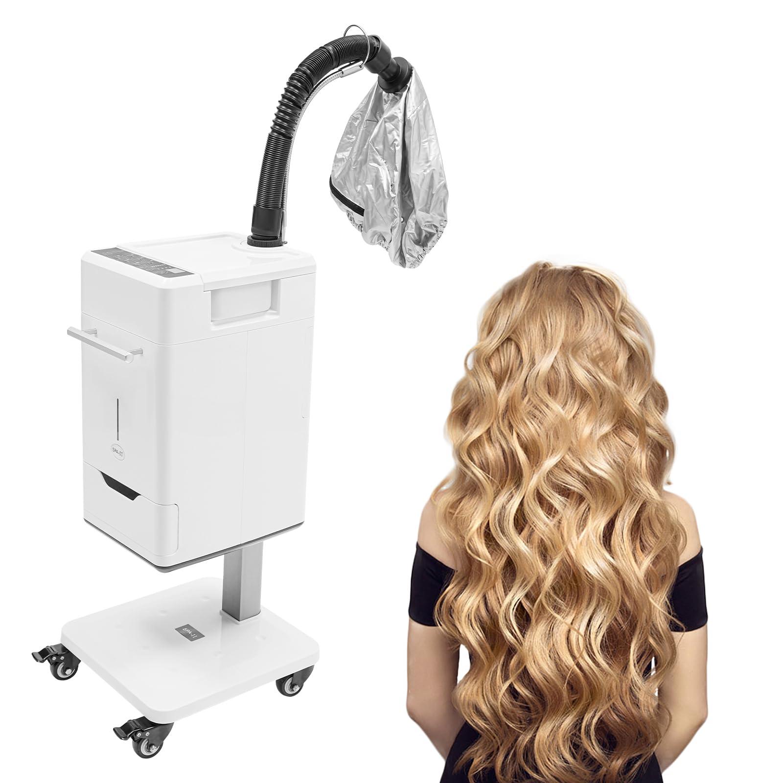 HENHAIY HENHAIY Hair Steamer Nano Micro Mist, Standing Hair Steamer Deep Conditioning, Hooded Hair Steam Cap Treatment-Heated Micro Mist Steamer for Natural, Dyed Hair for SPA, Home