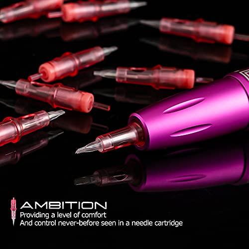 Ambition Ambition 20Pcs Disposable Tattoo Cartridge Needles Bugpin 3RL - 0.18MM Permanent Makeup Eyebrows Eyeliner Lips & SMP Tattoo Cartridge Supplies for Rotary Tattoo Pen Machine (0603RL)