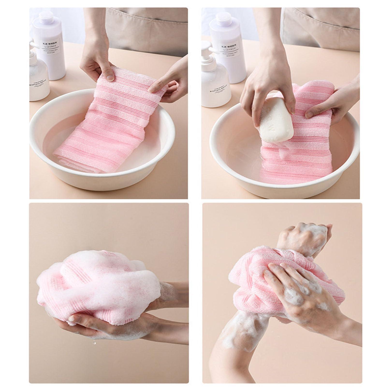 Generic Blissal - Blissal Exfoliating Shower Towel, Blissal Exfoliating Towel, Blissal Scrub Cloth, Blissal Towel, Travel Friendly and Quick Drying, for Women and Men (4pcs)