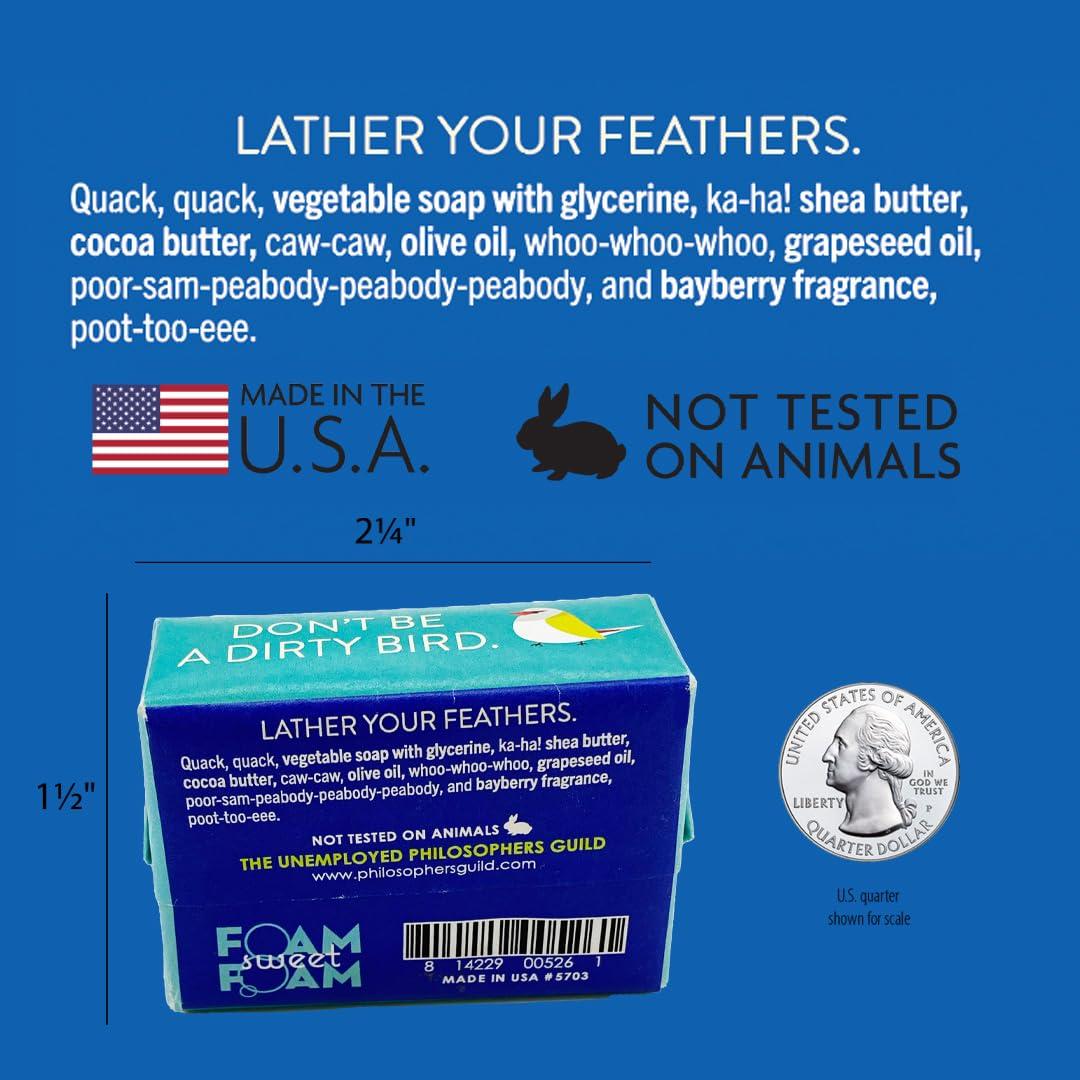 The Unemployed Philosophers Guild The Unemployed Philosophers Guild Bird Bath Soap - Made in The USA, 2oz (56g) Travel Sized Guest Bar