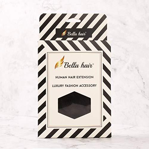 Bella Hair Bella Hair 100% Real Human Hair Scrunchie Messy Bun Hair Pieces for Women, Natural Looking Elastic Wavy Curly Up-Do Chignon Extensions (#1B Natural Black)