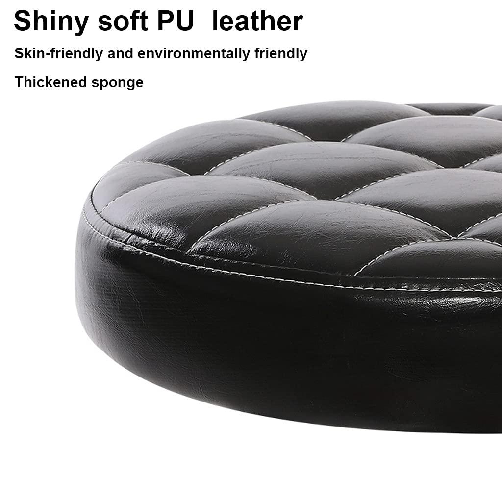 ZHOUXIAO ZHOUXIAO PU Leather Swivel Massage Salon Stool with Footrest, Round Rolling Stool Beauty Spa Chair,Adjustable Height Bar Stool for Hairdressing Manicure Tattoo Barber Hairdre red