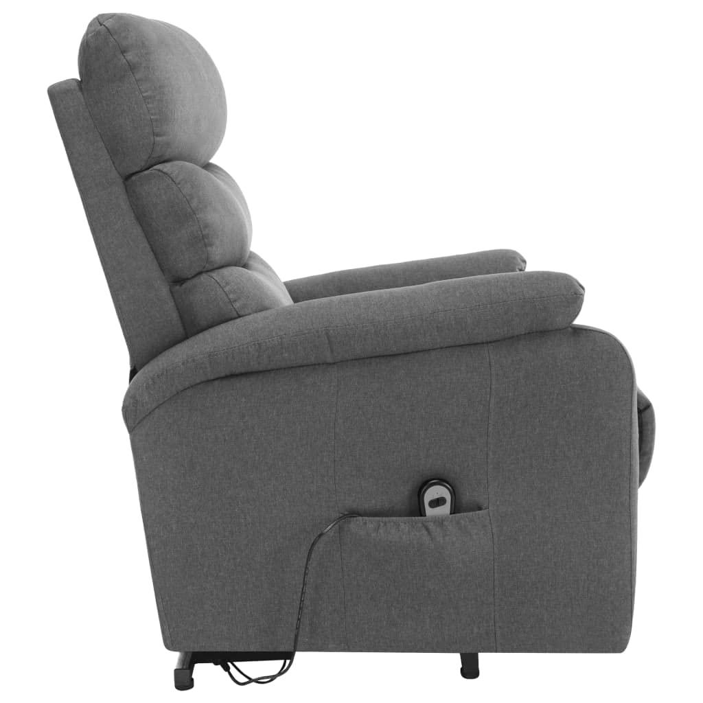 QZZCED (Fast Delivery) Electric Massage Recliner Chair,Massage Chairs,Massage Recliner Chair,for Living Room,Stand-up Massage Recliner Light Gray Fabric