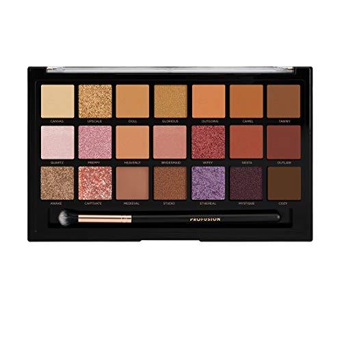 Profusion Cosmetics Profusion Cosmetics Nude Bliss 21 Shade Eyeshadow Palette and Pro Series Brush, Unleash Creativity and Get Glam With Richly Pigmented Eyeshadow, Luxurious and Versatile Makeup Kit for Stunning Looks