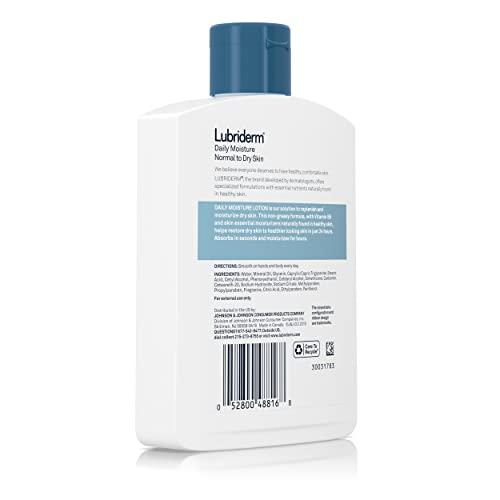 Lubriderm Lubriderm Daily Moisture Hydrating Body and Hand Lotion To Help Moisturize Dry Skin with Pro-Vitamin B5 For Healthy-Looking Skin, Non-Greasy, 6 fl. oz