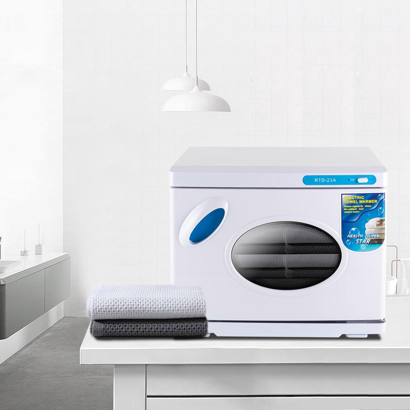 WATEBATH WATEBATH Hot Towel Warmer with clean, Professional 23L Large Capacity Hot Towel Cabinet,Spa Towel Warmers for Facial Massage Salon, Two Stainless Steel Racks