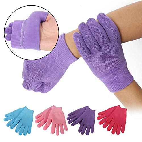 AnHua AnHua 1 Pair Gel SPA Moisturizing Gloves Soft Cotton Moisturizing Whitening Exfoliating Foot Mask Smooth Skin Care Dry Treatment (Purple)