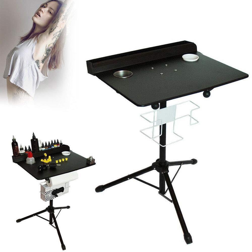 TBVECHI Tattoo Workstation Height Adjustable Salon Instrument Tray Large Portable Mobile Tattoo Desk Table for Beauty Salon and Tattoo Studio (Type 1)