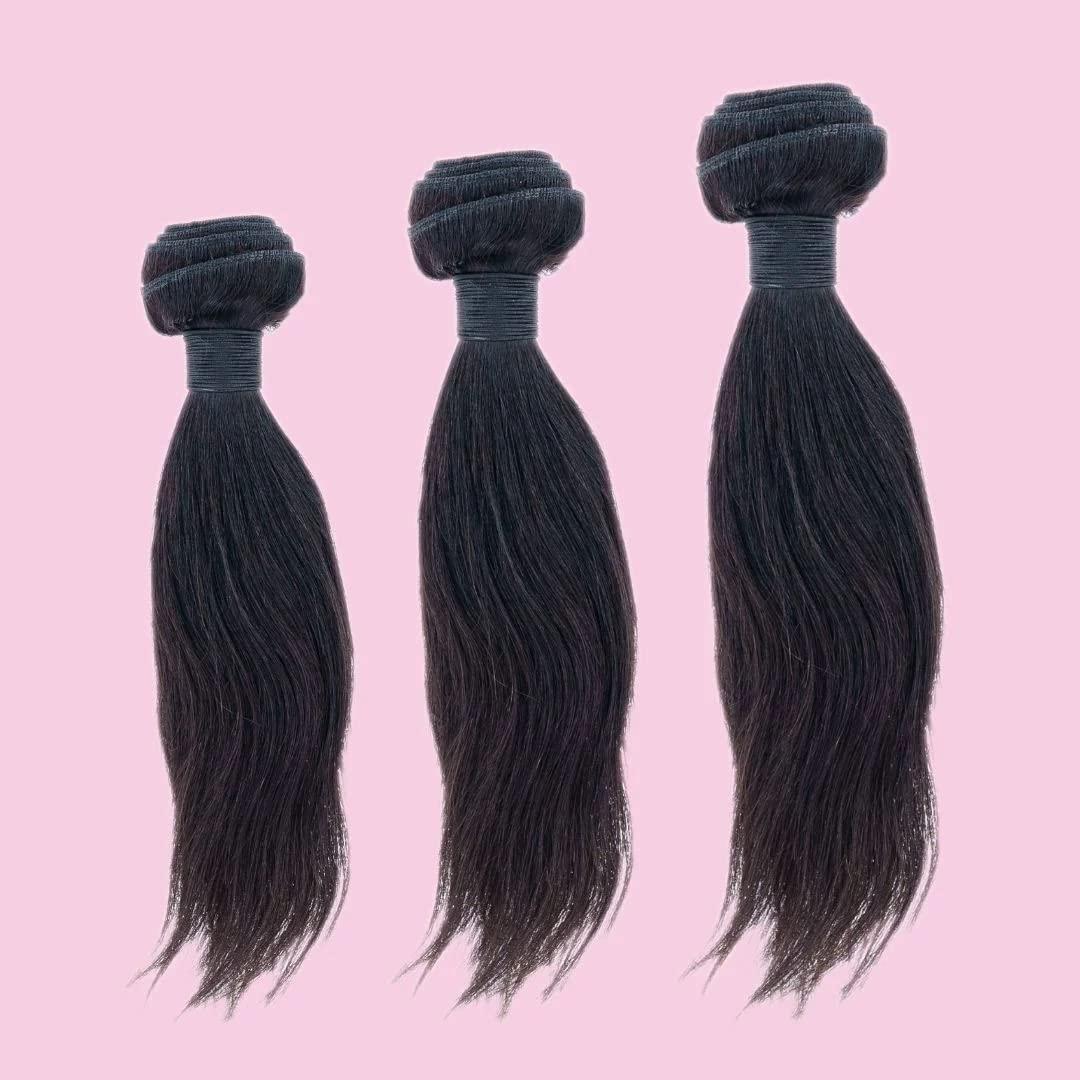 L.A. Hair Sisters Virgin Hair Malaysian Silky Straight Bundle Deals 18\" 20\" 22\"