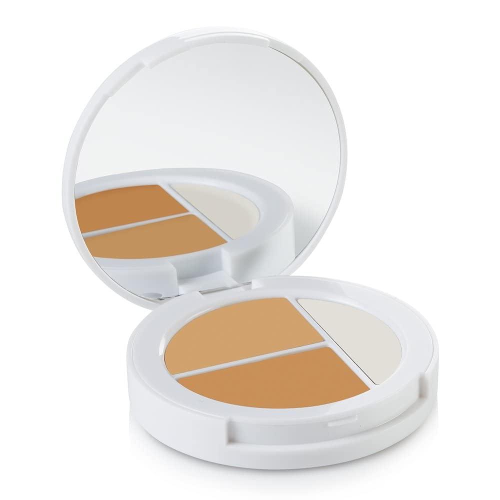 Sheer Cover Sheer Cover Flawless Face Kit Perfect Shade Mineral Foundation Conceal & Brighten Highlight Trio with FREE Foundation Brush and Concealer Brush Tan Shade 4 Pieces