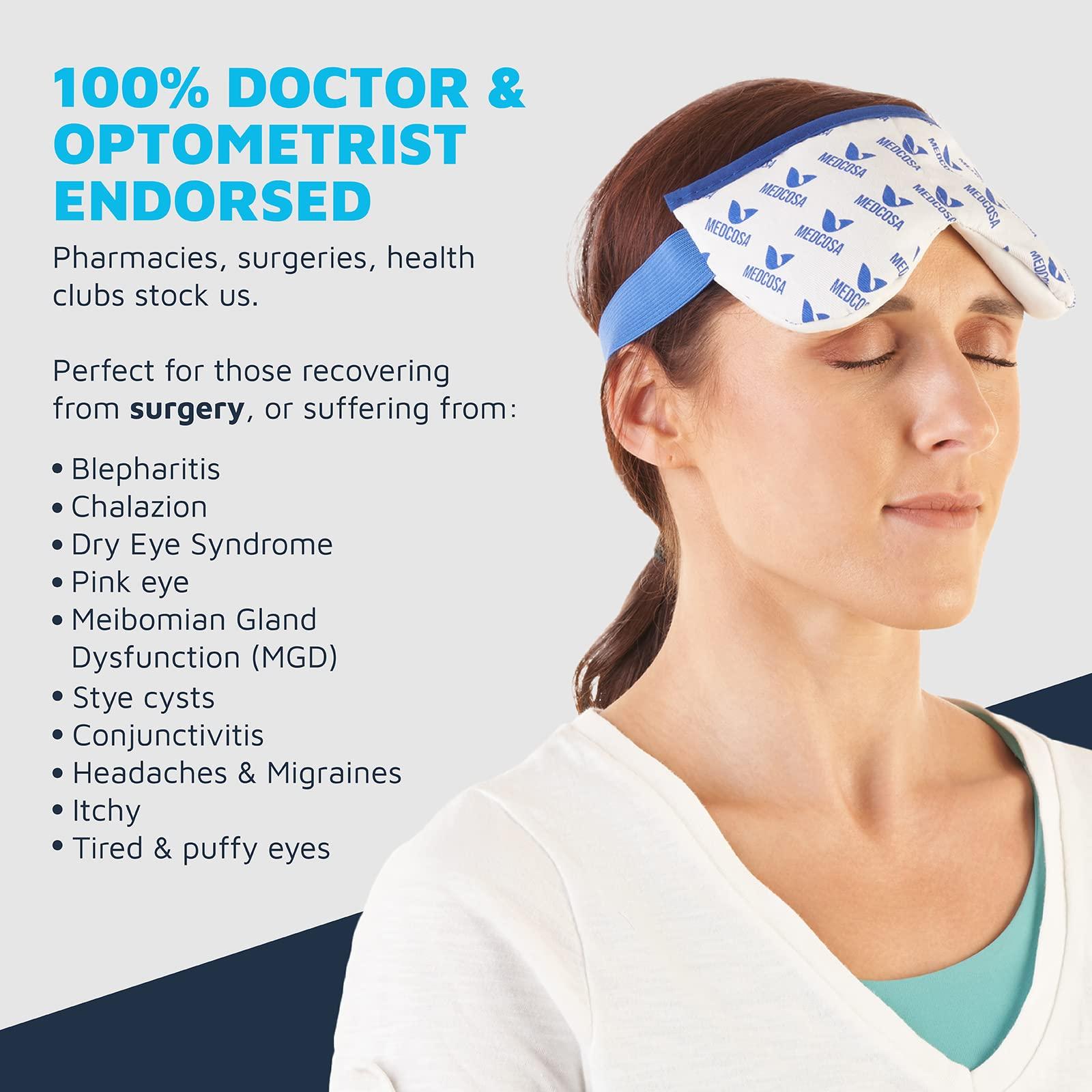 Medcosa Eye Mask for Dry Eyes | Warm Eye Compress | Natural Heat Eye Mask for Styes, Blepharitis, Tired Eyes & More by Medcosa