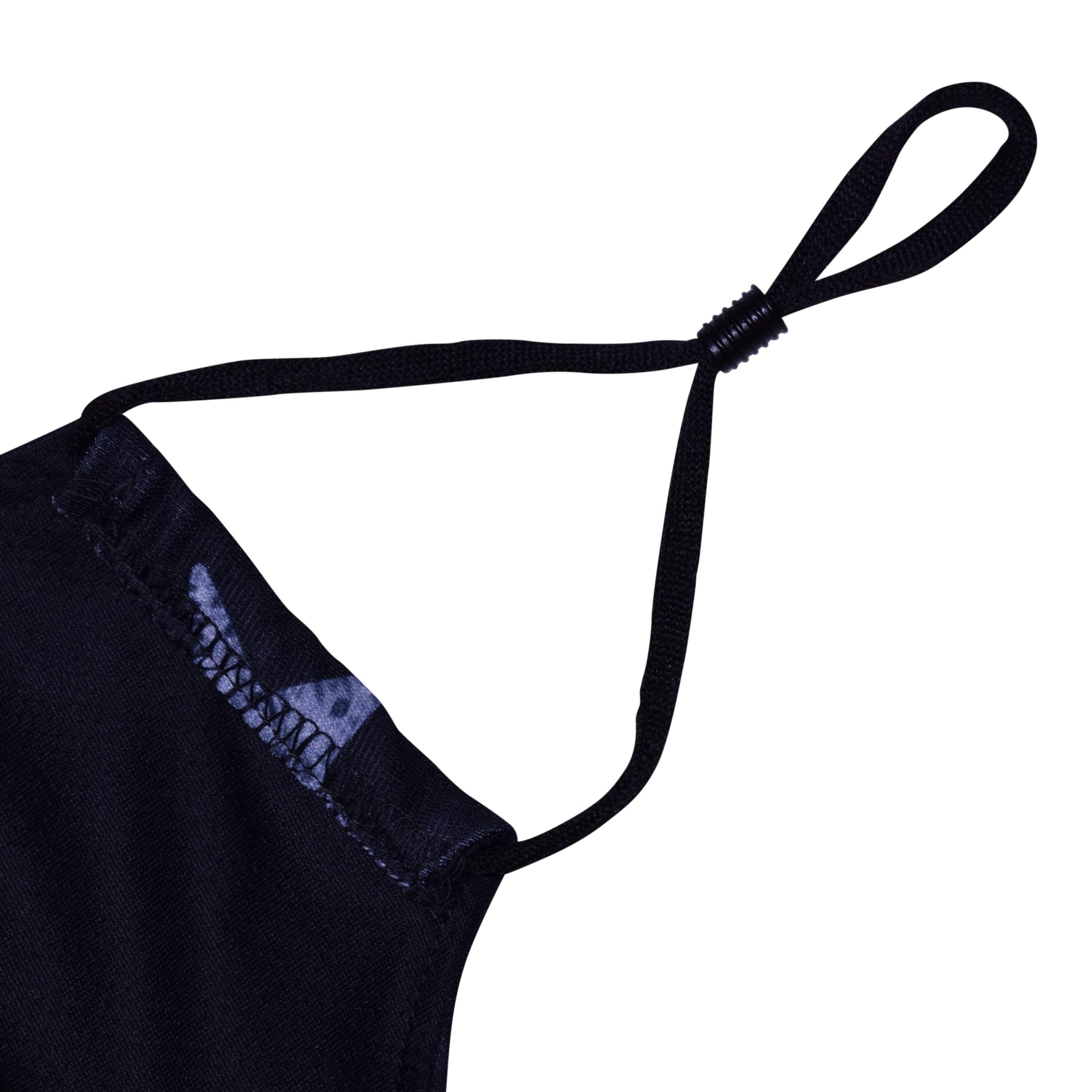 KT Valley Company KT Valley Beard Face Mask for Men with a Beard, Bearded Men Face Mask, Reusable and Comfortable Beard Mask (XMAS_MIDNITE_ORNAMENTS)