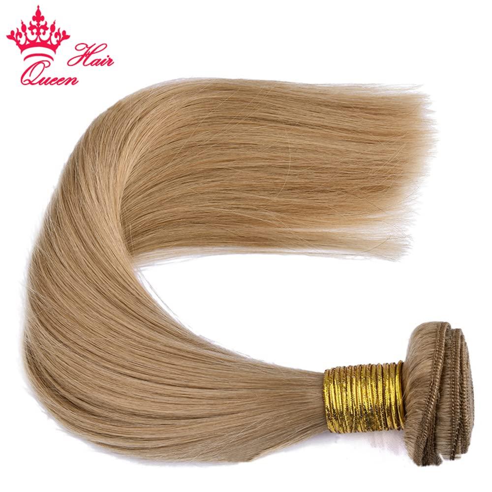 Queen Hair Queen Hair Products Mink Brazilian Hair Weave Bundles Hair Extension Honey Blonde Straight Color #27 Honey Blonde Hair Bundles (12 14 16 18inch)