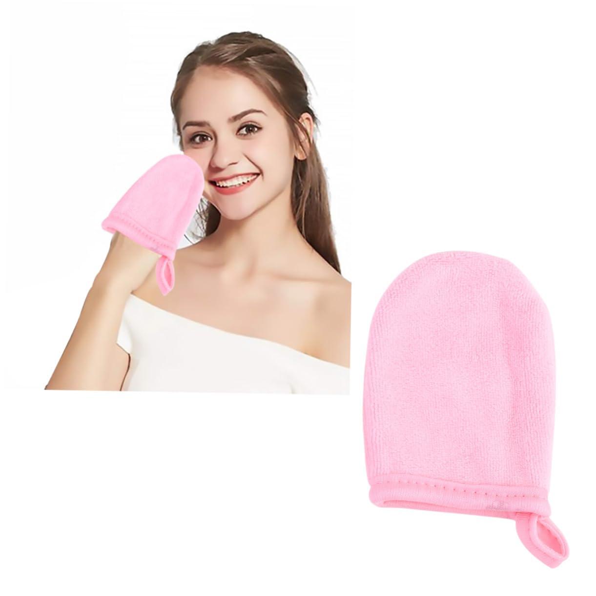 Healeved Healeved 3pcs Makeup Remover Gloves Facial Exfoliating Gloves Lint Wipes Makeup Wipes Scrub Gloves Exfoliating Nail Wipes for Gel Polish Face Wipes for Oily Skin Scrubber Skin Wipes Pink