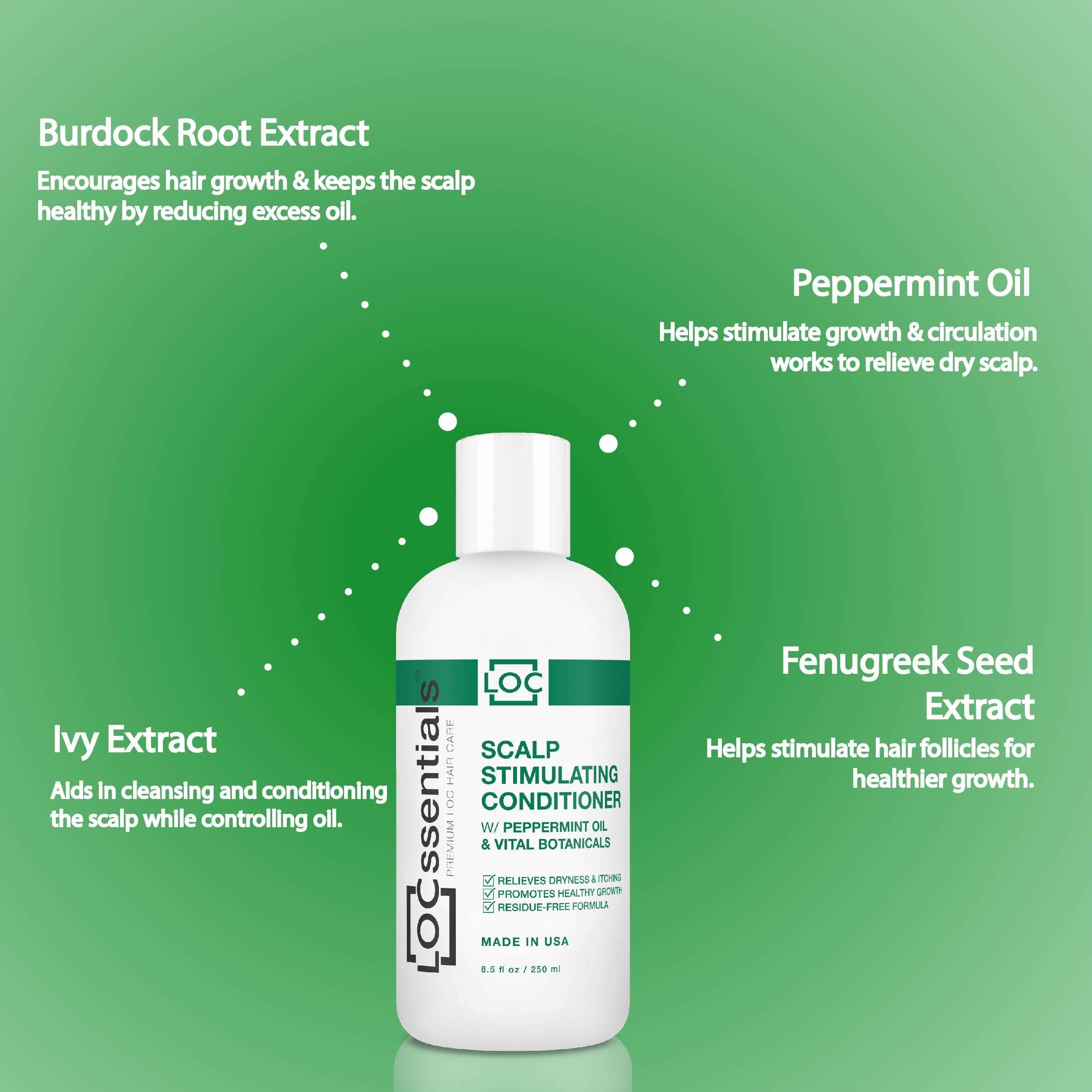 LOCssentials LOCssentials Scalp Stimulating Conditioner for Dreadlocks - Professional Dreadlock Conditioner for Locs, Interlocks, Sisterlocks, Microlocs, Twists - with Peppermint Oil & Botanicals - Silicone-Free