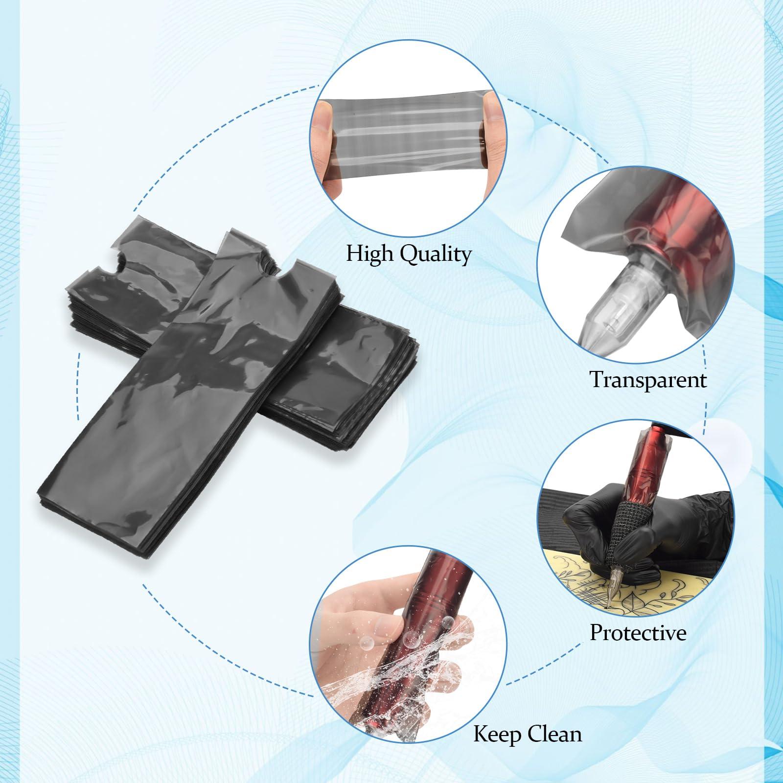 BAMTTOO BAMTTOO 200pcs Tattoo Machine Pen Covers Black Tattoo Machine Bags Disposable Tattoo Pen Sleeves Plastic Tattoo Pen Bags Tattoo Supplies for Tattoo Artist (200pcs Tattoo Pen Bags)