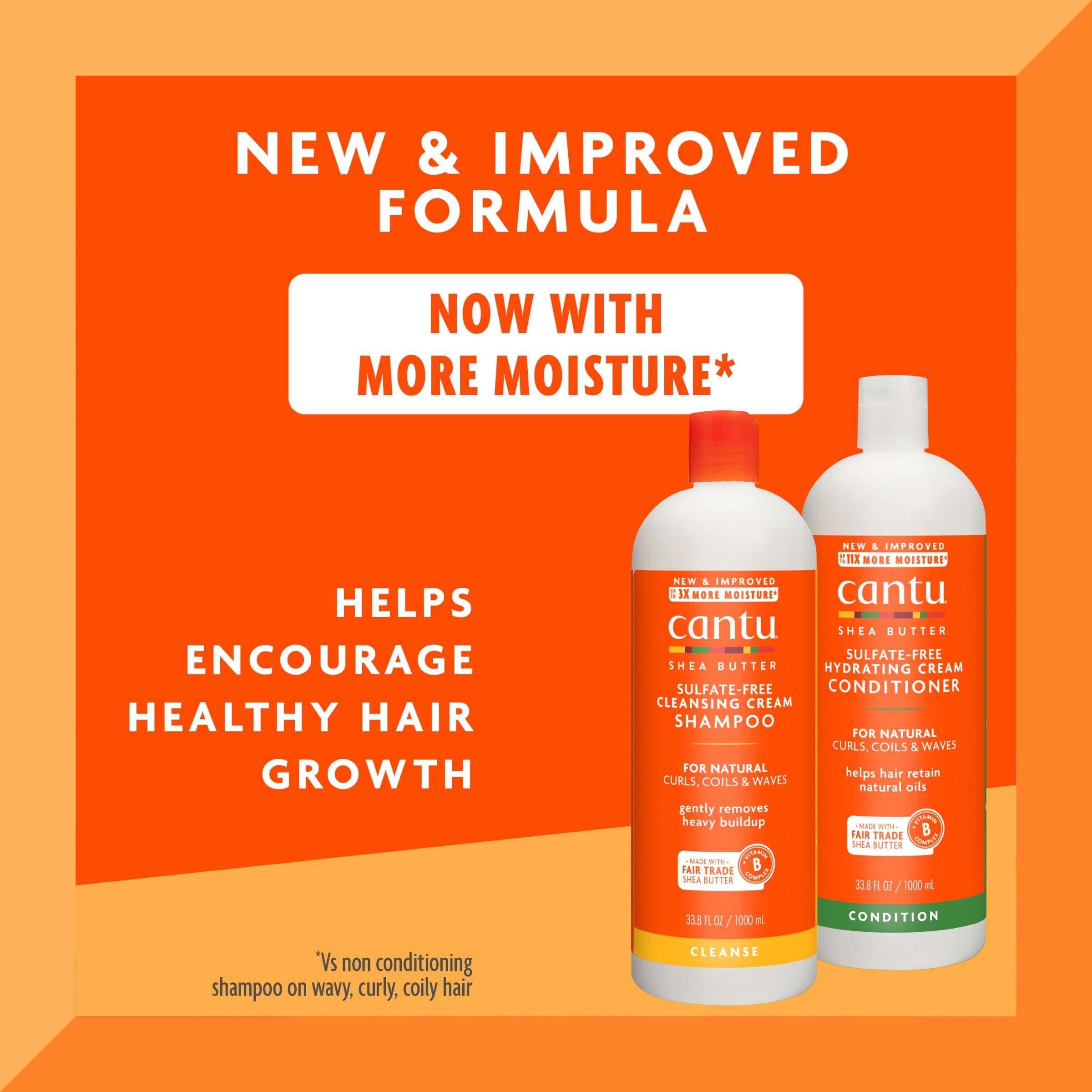 Cantu Cantu Shampoo & Conditioner with Shea Butter for Natural Hair, 1L (Pack of 2)