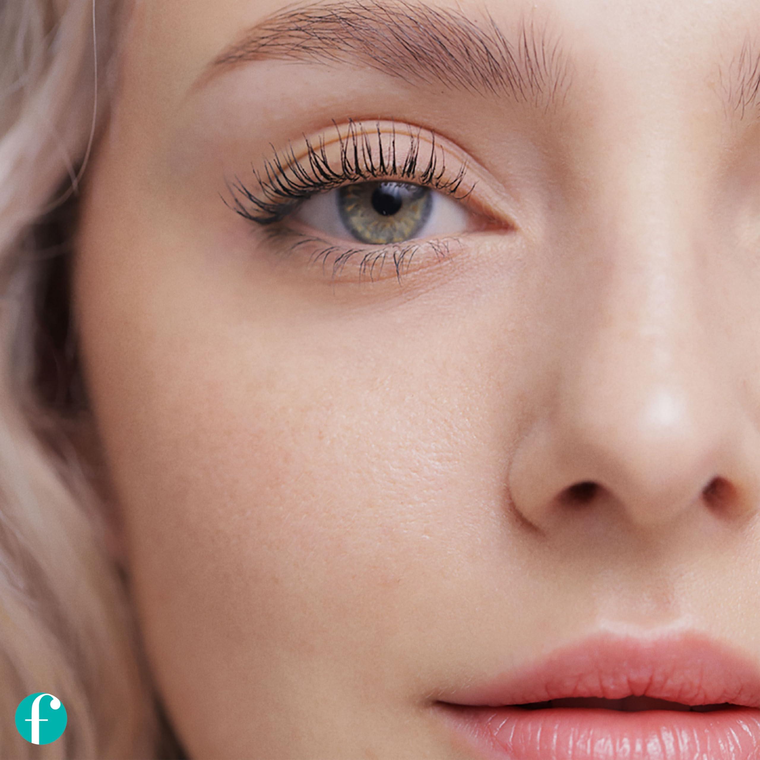 FLASHSERUM fLASH Happy Perfect Volume Mascara with Tapered Brush for Lengthened, Defined, Volumious Lashes - All Day Wear, Smudge Proof, Soft Touch, Super-Black