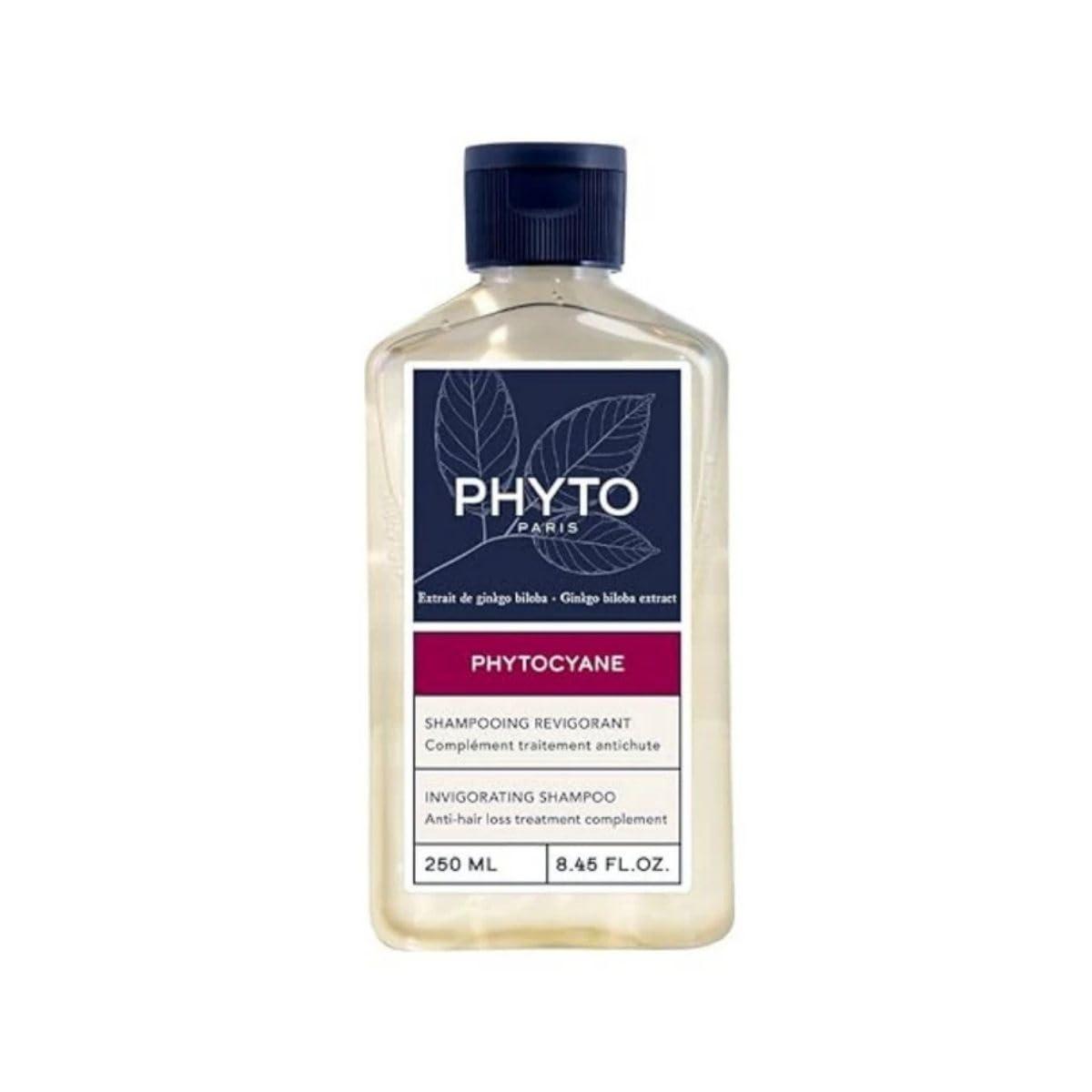 PHYTO PHYTO|PHYTOCYANE - Thinning Hair Shampoo for Men & Women|Revitalizing Formula with Ginkgo Biloba B Vitamins & Rosemary | Promotes Thicker & Stronger Hair|250ml