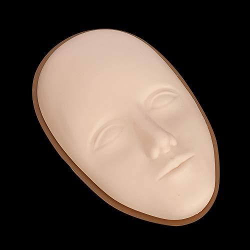 ATOMUS Tattoo Practice Skin Head, ATOMUS Facial Tattoo Training Skin Support Base, Soft Rubber Fake Skin for Permanent Makeup Microblading Eyebrow Lip Eyeliner Tattooing