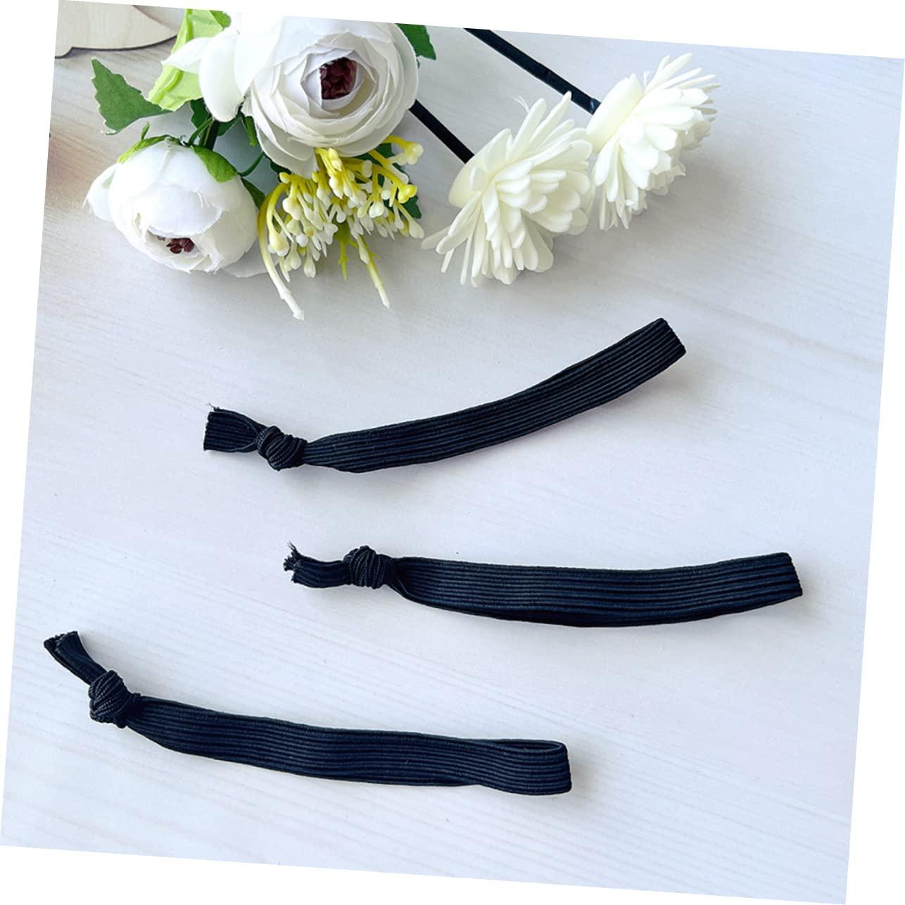 Housoutil Housoutil 20pcs Men\'s Hair Band Seamless Ponytail Holders Extra Snap Hair Ties Scrunchie Elastics Braids Hairbands Hair for Men Hair Accessories Knotted High Elastic Rubber Band Black