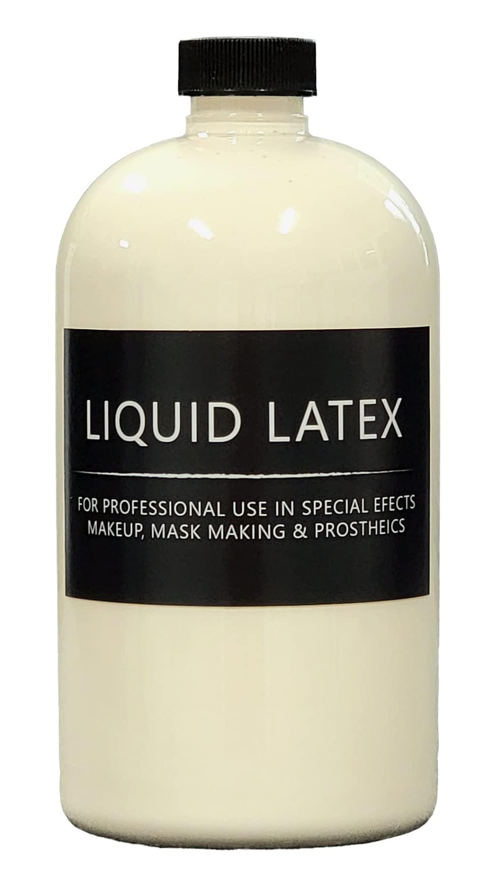 MATS Liquid Latex 8 oz - Professional Grade for Special Effects Makeup, Prosthetics and Mask Making - Dries Translucent - Not Runny - Can be tinted with paint or makeup