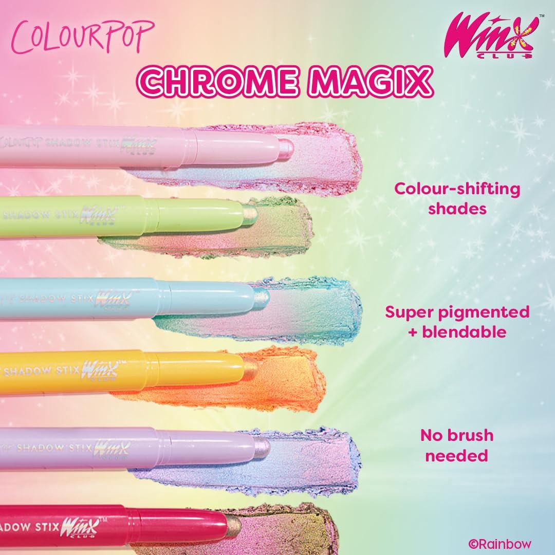 Colourpop ColourPop Winx Club Shadow Stix - Cream Eyeshadow Stick with Long-Lasting Color - Multi-Use Cream Makeup with a Built-In Sharpener & Precise Tip for Easy Application - Sonic Blast (0.05 oz)
