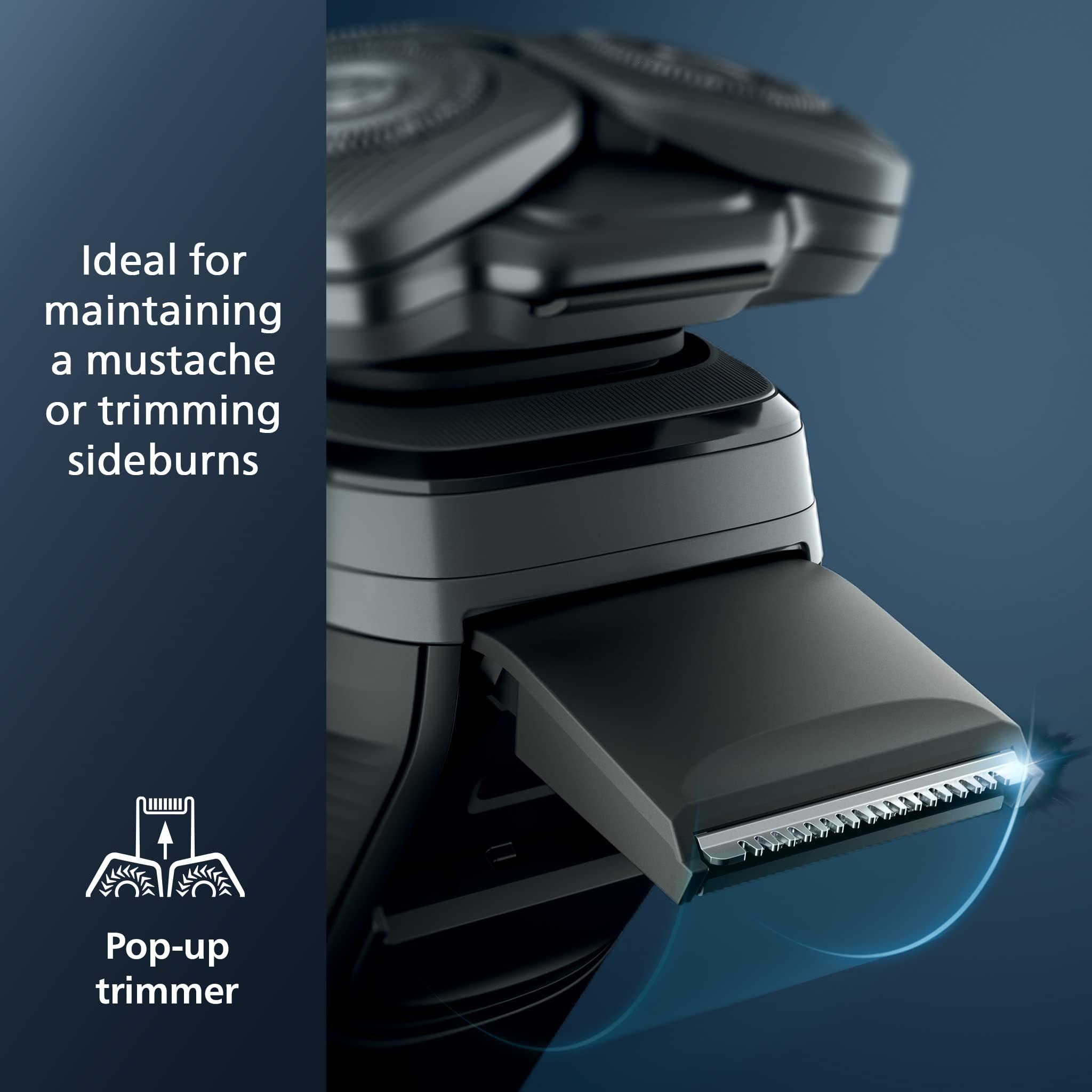 Philips Norelco Philips Norelco Shaver 7300, Rechargeable Wet & Dry Electric Shaver with SenseIQ Technology, Pop-up Trimmer, Charging Stand, Click-on Nose Trimmer, & Travel Case, S7887/92