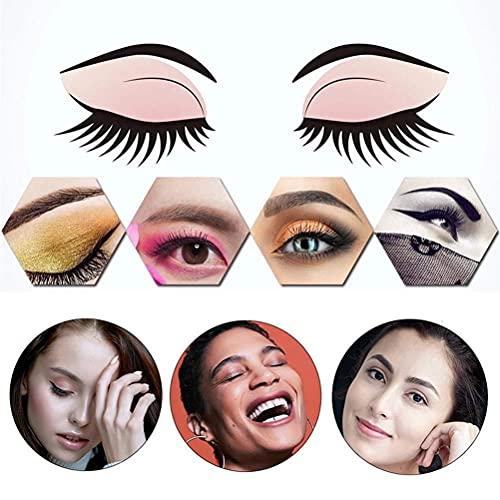 Osuner Eyebrow Stencils,Reusable Eye Brow Drawing Mold, DIY Eyebrow Shaping Grooming Template Card Women Beauty Set