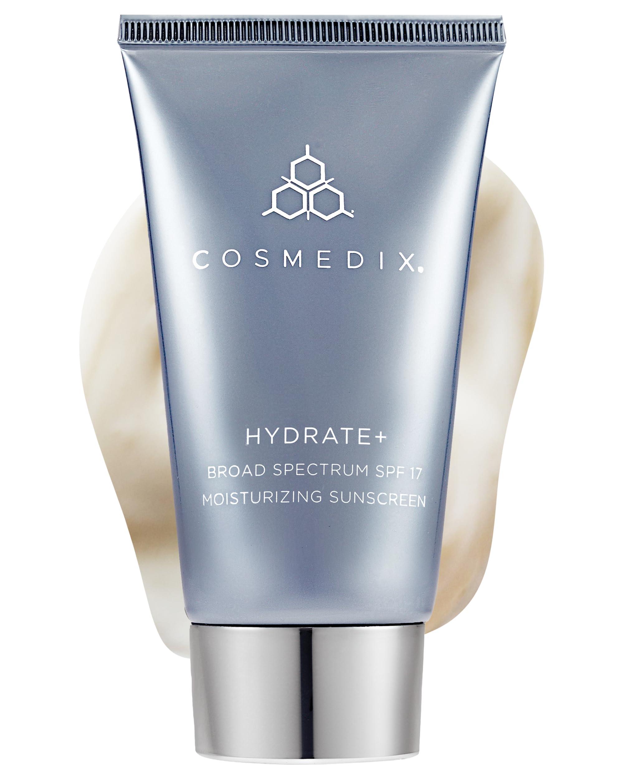 COSMEDIX COSMEDIX Hydrate Plus Sunscreen with Broad Spectrum SPF 17 - Moisturizing Face & Body Sun Screen for Travel & Daily Skin Care - Sunblock for Skin Elasticity, Dewy & Radiant Glow, No White Cast