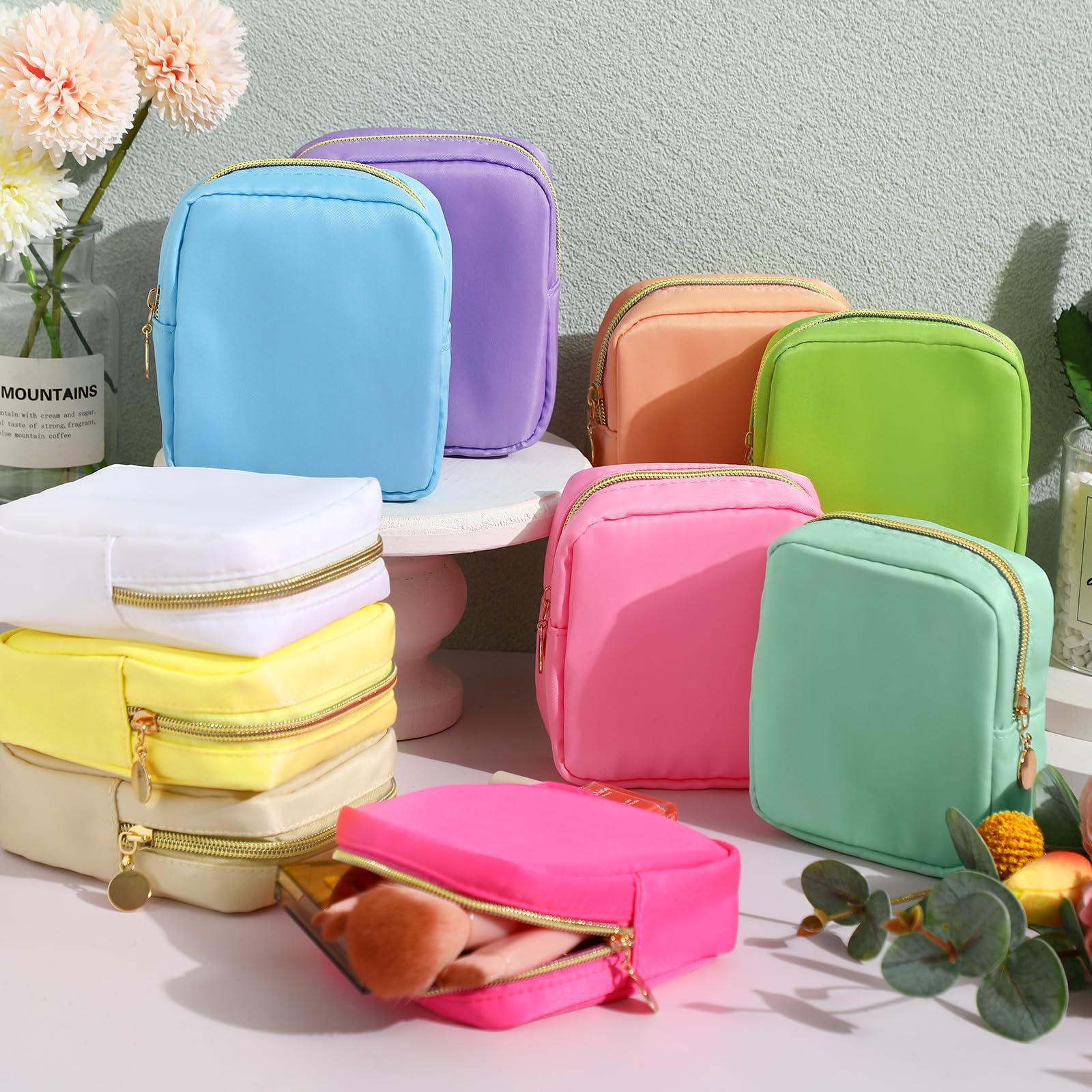 Paterr Paterr 50 Pieces Nylon Make up Pouch Bag Bulk Mini Cosmetic Bag with Zipper Travel Small Makeup Pouch Organizer for Women