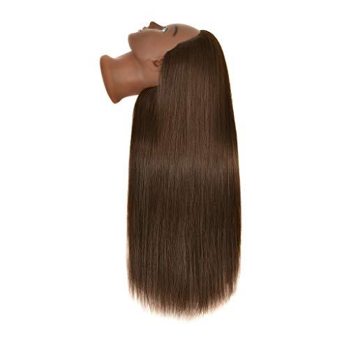 RYHAIR RYHAIR 30 Inch 20% Real Human Hair Mannequin Head Cosmetology Manikin Manican Doll Practice Head with Stand for Training Styling Braiding Curling Cutting Display